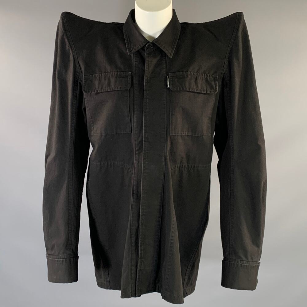 BALENCIAGA FW2020 Size M Black Cotton Pagoda Jacket